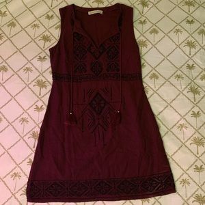 Abercrombie&Fitch maroon and black beaded dress